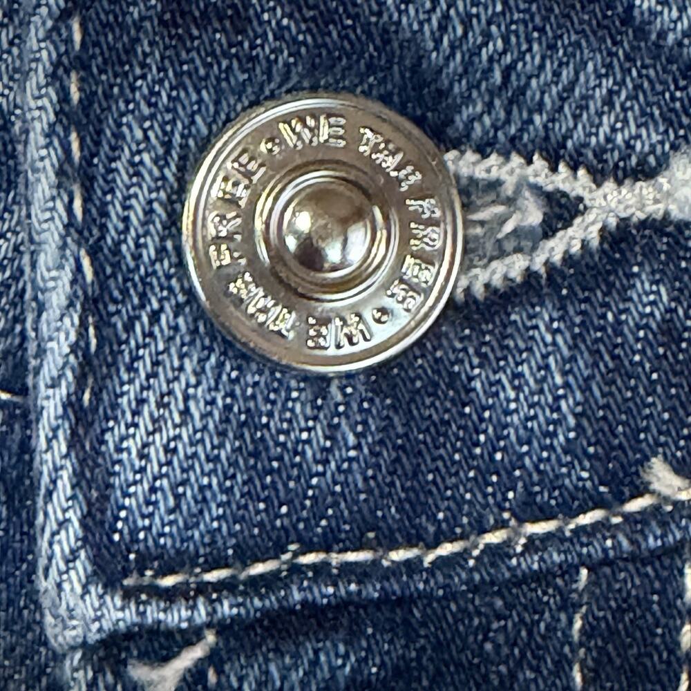 Free People We The Free Westward Under The Sea Wide Leg Jeans Size 32** Nautical - Picture 7 of 16